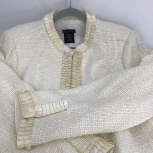 Pamela Dennis Private Client Group Women’s Elegant Blazer Jacket Creme Size 1X